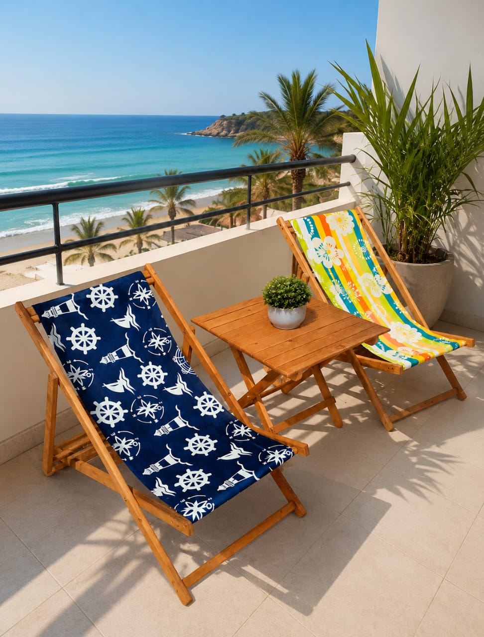 Pack Détente Duo – 2 Chaises Longues + Table Basse